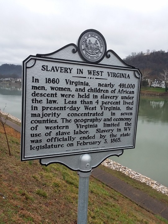 Slavery in West Virginia Highway Historical Marker