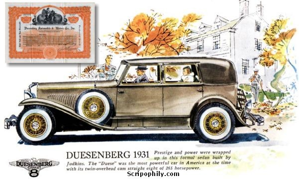 Ad for a Duesenberg