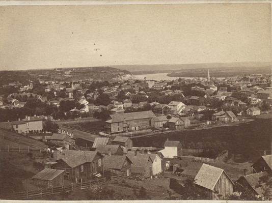 View of Lowertown from Capitol Hill (1865)