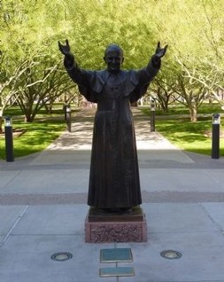 The statue of John Paul II. Photo: Thomas Chris English, via The Historical Marker Database