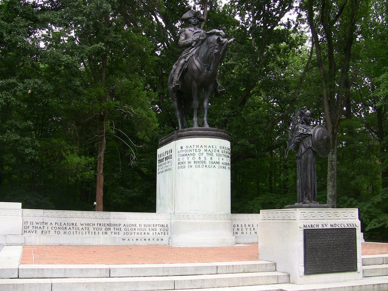 Nathanael Greene Monument at the Guilford Courthouse National Military Park in Greensboro, North Carolina