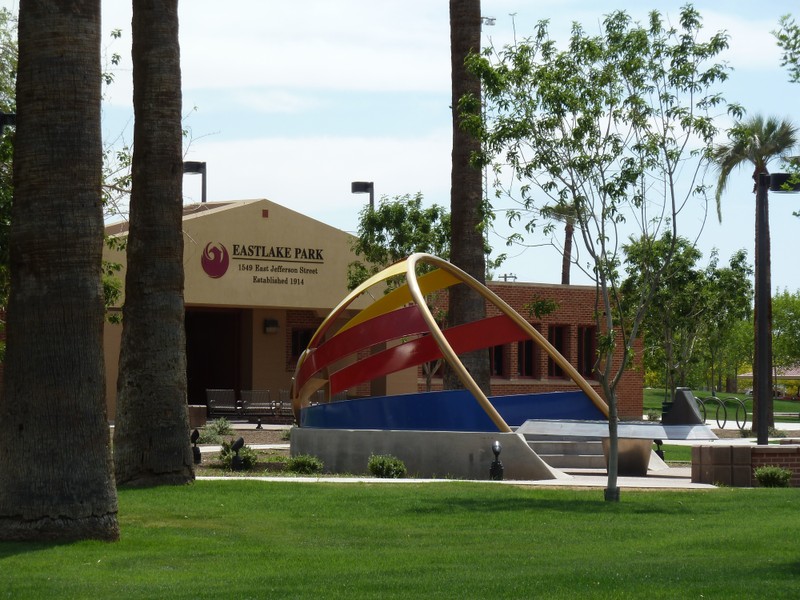 The Phoenix Arts Commission Civil Rights Memorial commemorates the history of the Civil Rights Movement in Phoenix and the country.