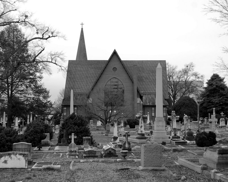 Church courtyard.