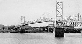 The bridge was the first of its kind when it was completed in 1928.