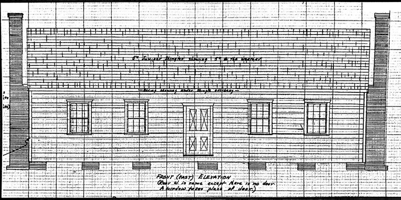 Elevation drawing of the Lake Chapel.