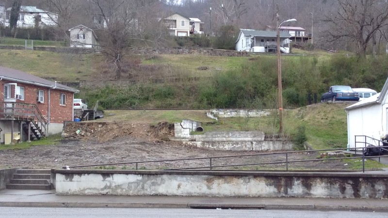 The lot in its current condition. Photograph taken by me. 