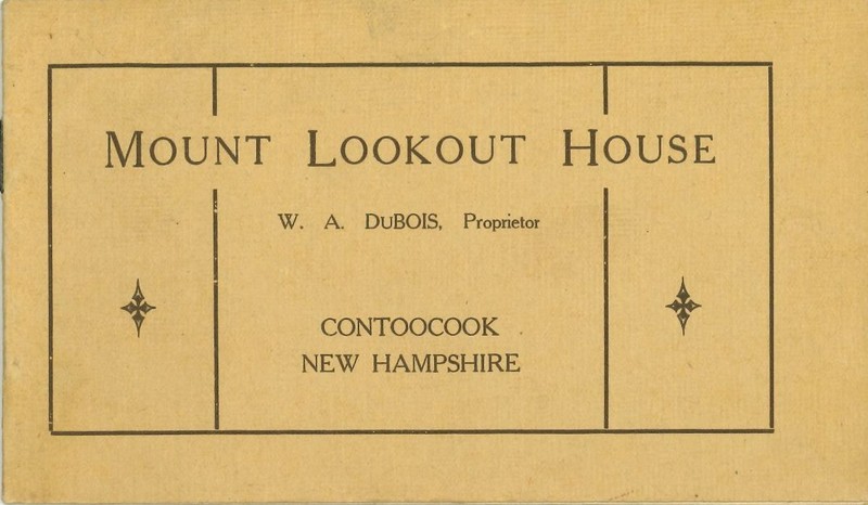 Cover of Mt. Lookout House advertising brochure.