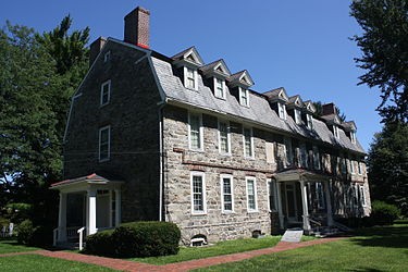 Envisioned by George Whitefield as a school for orphaned slaves, the building is now home to the Moravian Historical Society which was established in 1857. 