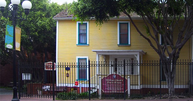 The William Heath Davis House is now the Gaslamp Museum and is the oldest structure in what was New Town San Diego. 