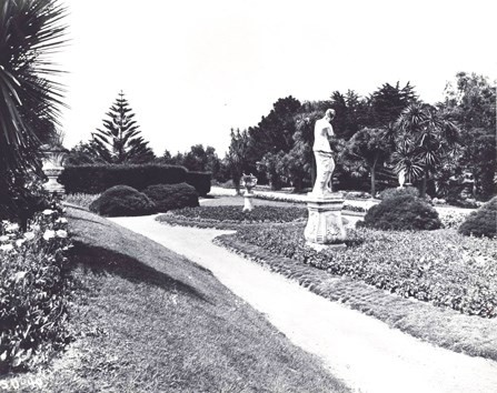 Sutro Heights garden path, c. 1890