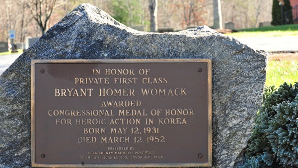 Gravesite of PFC Bryant H. Womack, the North Carolina native and combat medic whom the Womack Army Medical Center is named after