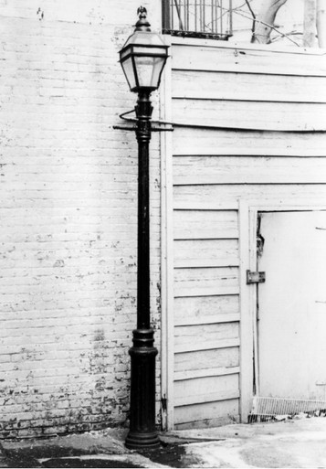 Street light, White, Black, Wood