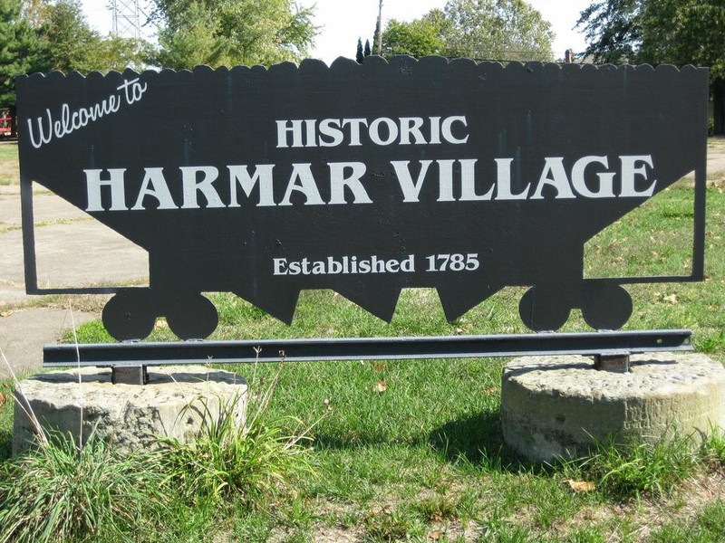 The Harmar Village Sign.