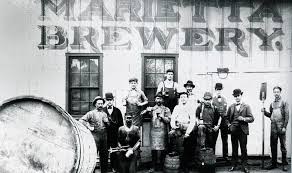 A photo of workers at the Marietta Brewing Company