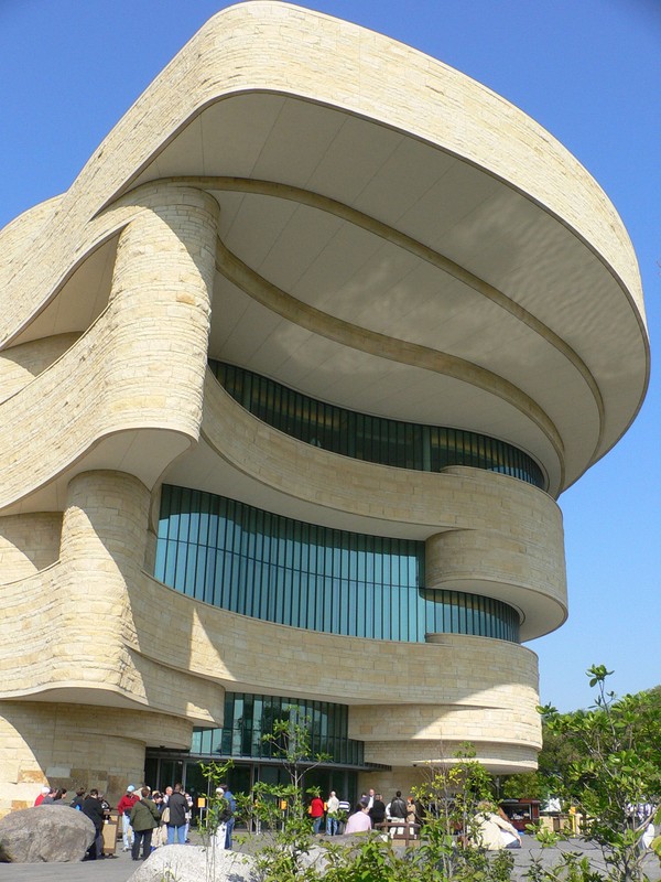 A view of the National Museum of the American Indian.