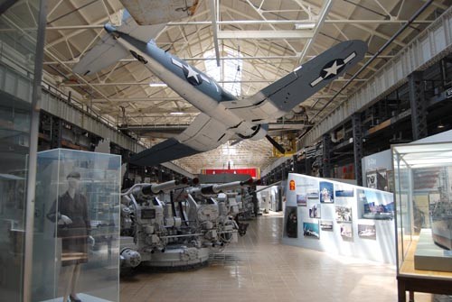 A view inside the World War II exhibit