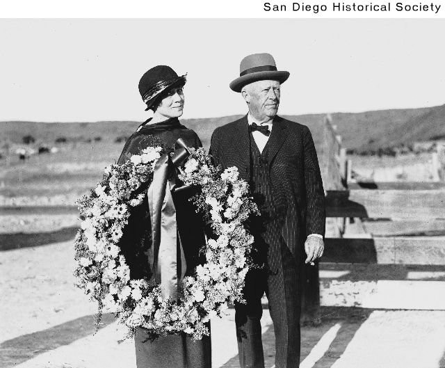 The Hotel's founder, Ulysses S. Grant, Jr. and his wife at San Diego racetrack in 1923, only a few years after selling the hotel. Grant's primary business after moving to San Diego was real estate.
