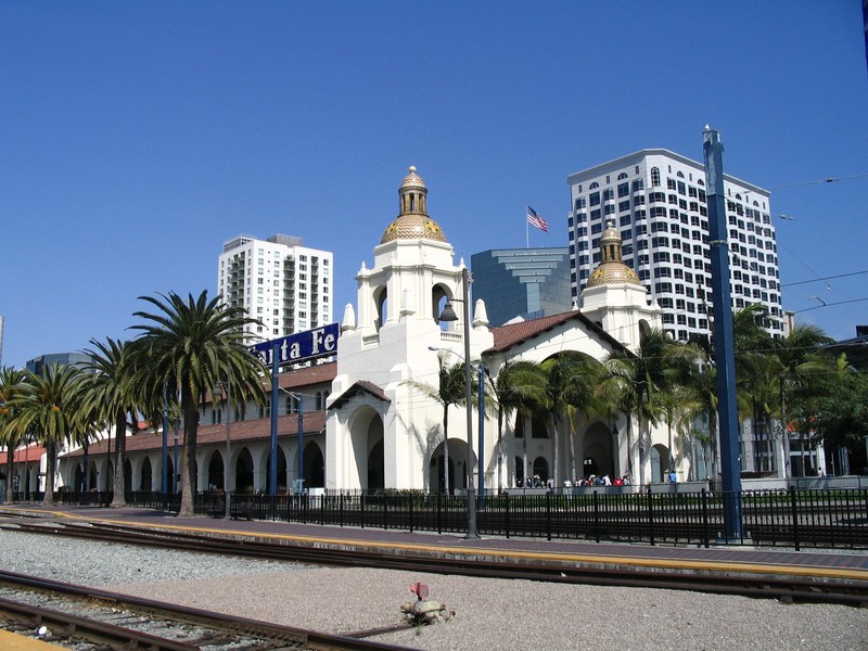 The Santa Fe Depot, which is on the National Register of Historic Places, is one of Amtrak's busiest California stations. 