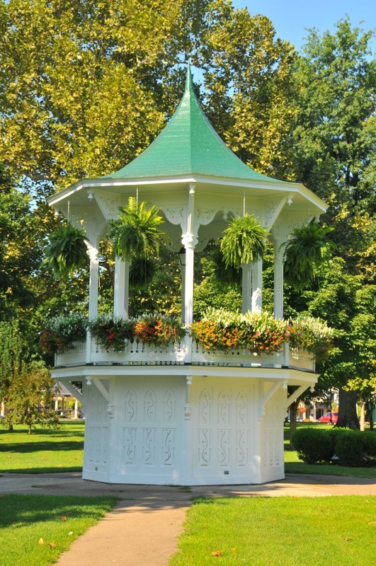 This bandstand was constructed in 1876 as a memorial to Gallia County Civil War veterans. 