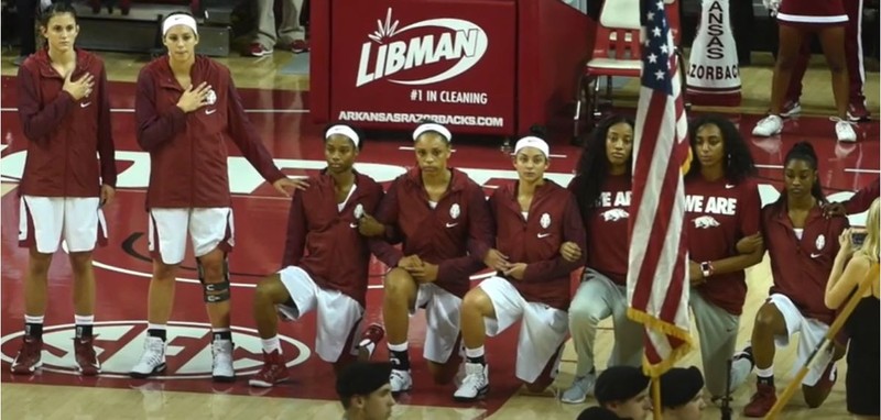 Kneeling, protest, women basketball