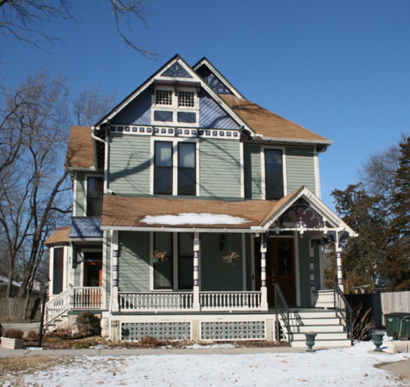 Photograph of east elevation of Eugene F. Goodrich House ca. 2008 (KSHS)