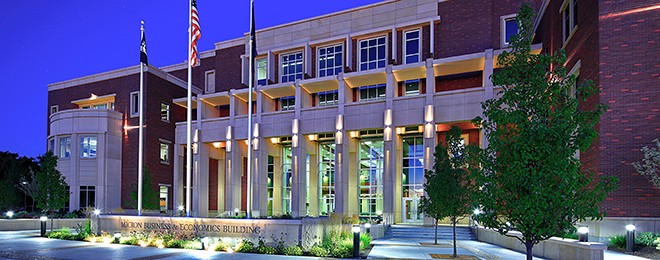 Front view from Capital Boulevard (From https://cobe.boisestate.edu/about-our-building/) 