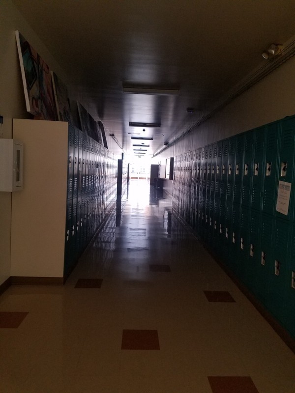 Hallway with lockers