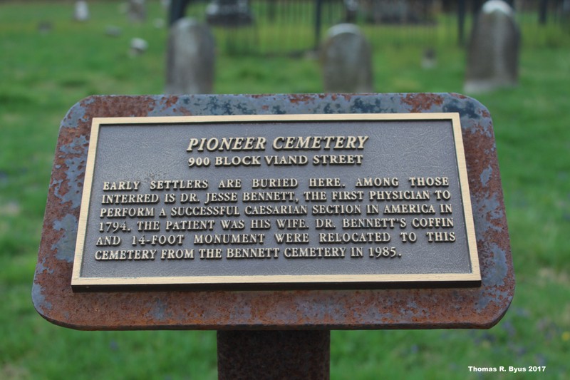 This plaque marks the location for individuals walking along the street and gives a brief description of Dr. Bennett's accomplishments. 