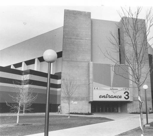 Taco Bell Arena Entrance 3 (Before Name Change) Provided by BSU Special Collections.