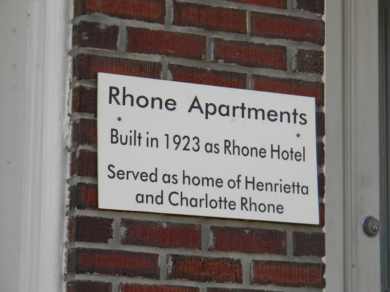 The plaque next to the front door.