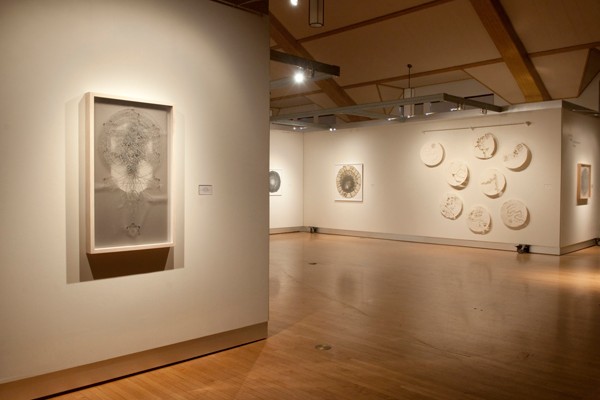 Interior view of main hall. Temporary exhibit in gallery shown.

source: https://art.boisestate.edu/visualartscenter/facilities/