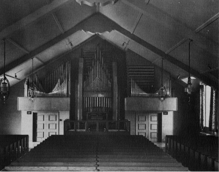 Image of interior of assembly hall in 1953. 

source: Boise Junior College Pipe Organ Dedication program.