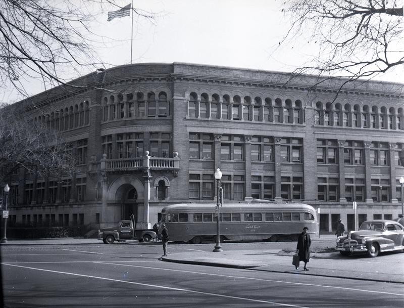 Exterior of Shaw Junior High School taken in 1950.