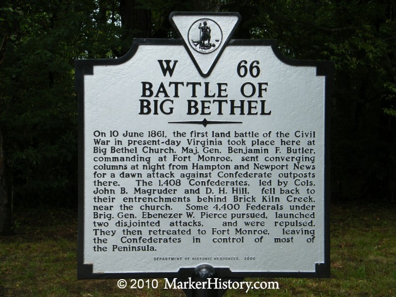 Marker on the location of the battle with a brief account of the action.