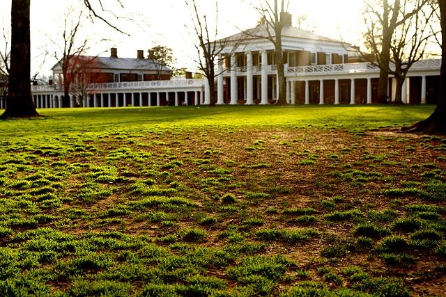 West Side of the Lawn with Pavilions V (Middle) and VII (Left)