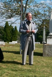 Jefferson Davis giving a reading. 