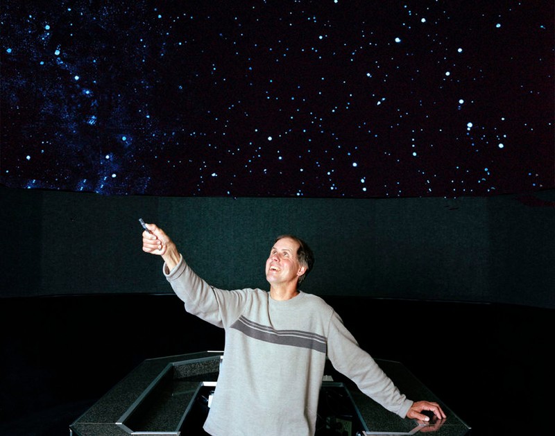 Frank Kovac hand-painted over 5,000 stars in his planetarium