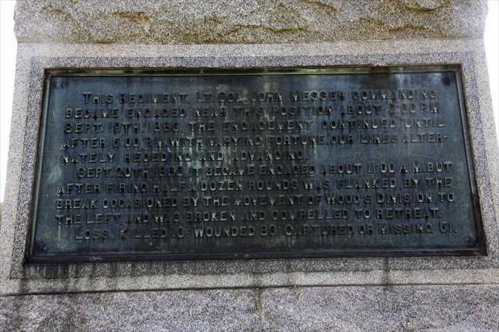 Plaque on monument