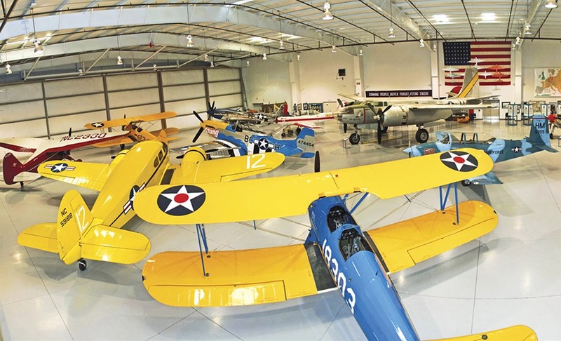 Some of the historic aircraft on display at the museum 