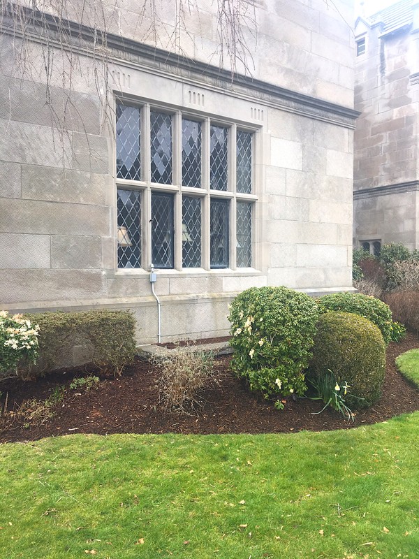 Exterior view of the west wing windows