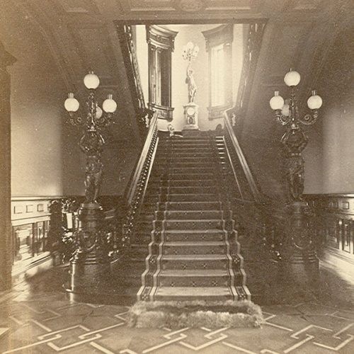 A historic photo of the Grand Staircase