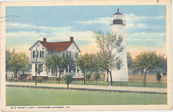 Old Point Comfort Lighthouse postcard ca. 1920