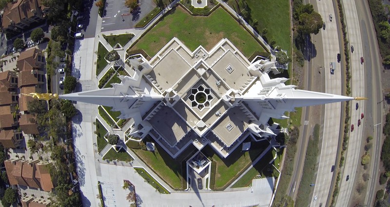 Aerial view of the top of the temple