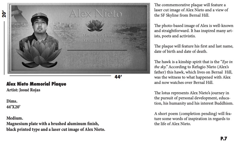 This photo shows the plaque and inscription that will go on top of the memorial. 