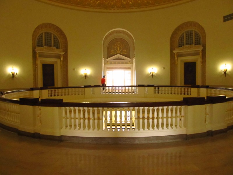 Dallas Hall's rotunda as seen from the third floor.