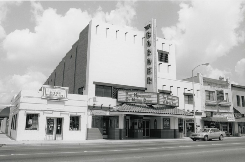 1996 photo of Border Theater and neighboring buildings, by Terri Myers (Molanka and Bostedt 1998)