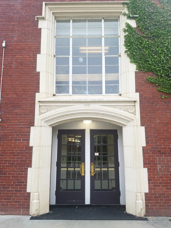 North entrance to the Communications Building