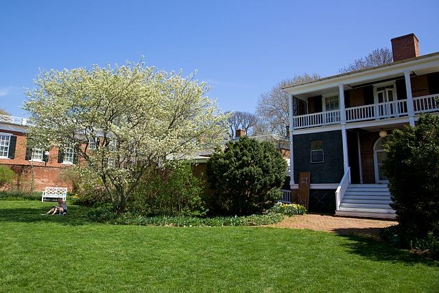 Garden and part of the back side of Pavilion IX