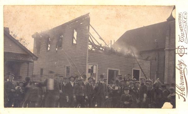 Democratic white supremacists pose in front of the Daily Record as it burns as they storm the streets.
Alex Manly | Fit To Print. (2017). Virginiamemory.com. Retrieved 30 March 2017, from http://www.virginiamemory.com/blogs/fit-to-print/tag/alex-man