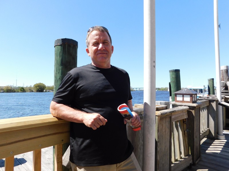 A picture of poet Michael White on the waterfront where his poem was inspired from taken on April 1, 2017.